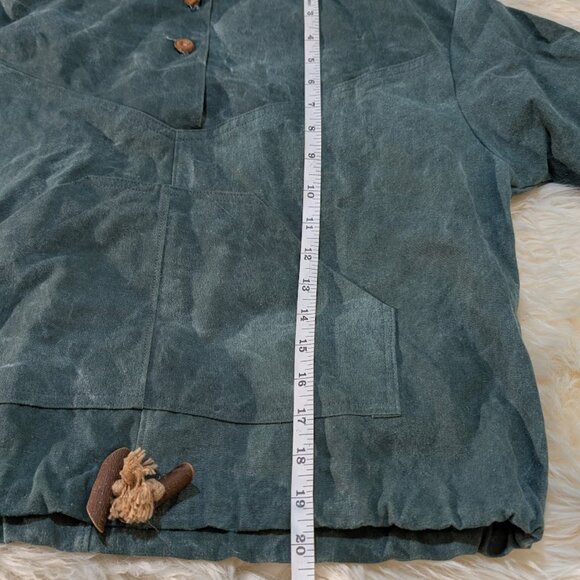 Berry Ellen Green Cotton Canvas Landscape Youth Pullover Size Medium - Picture 6 of 8